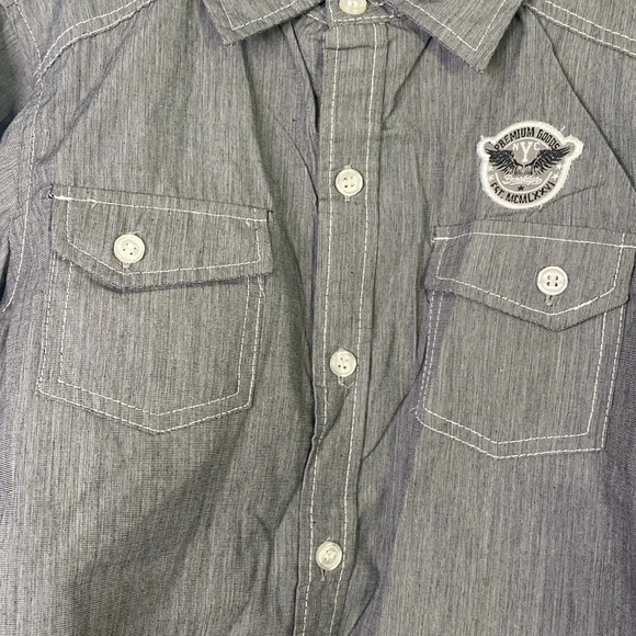 Quad Seven Boys Long Sleeve Button Down Shirt Size 7 - Picture 10 of 10